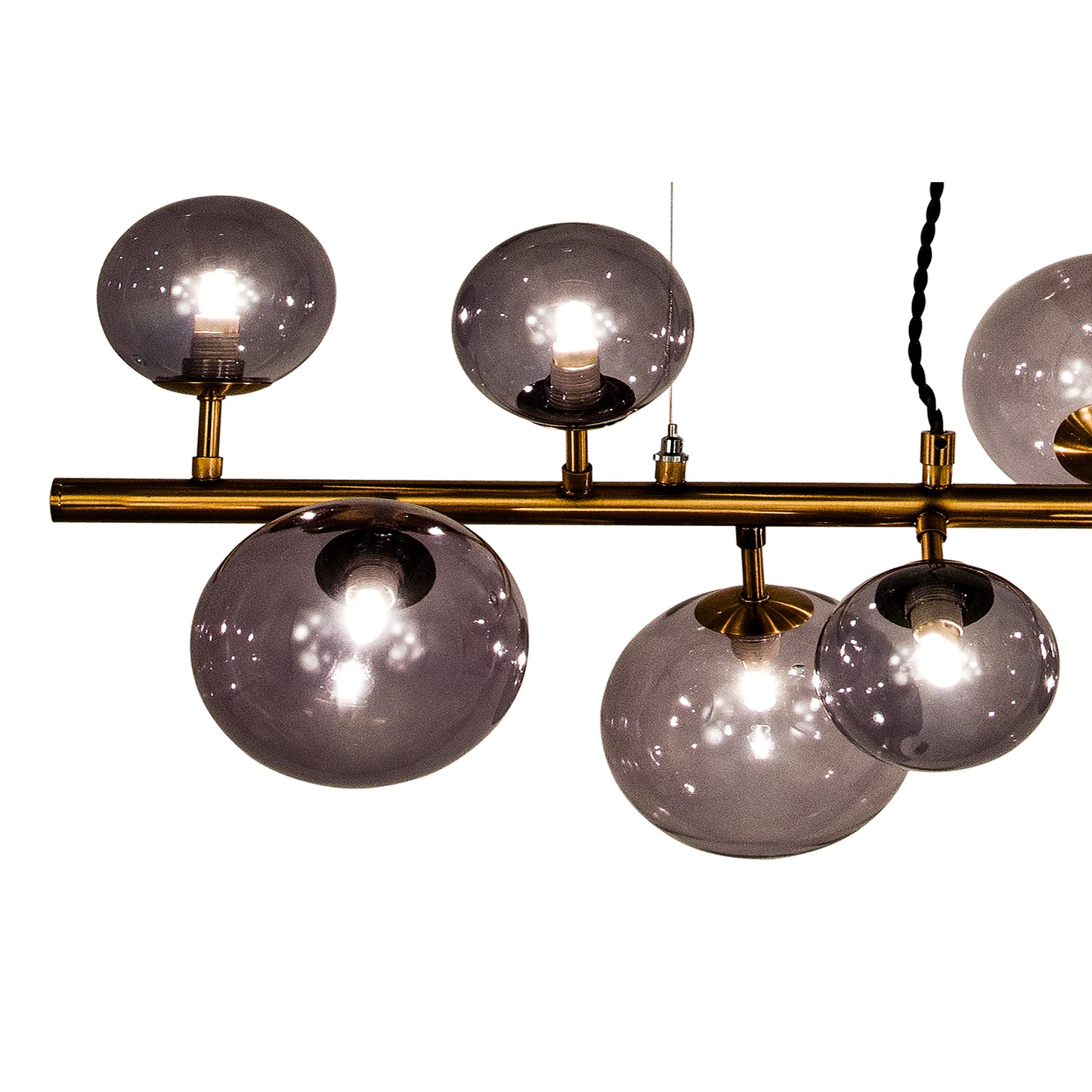 Molekyl 9-lys takpendel antikk/sotet