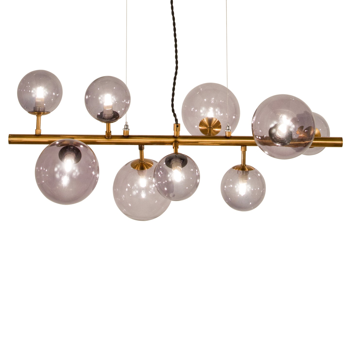 Molekyl 9-lys takpendel antikk/sotet