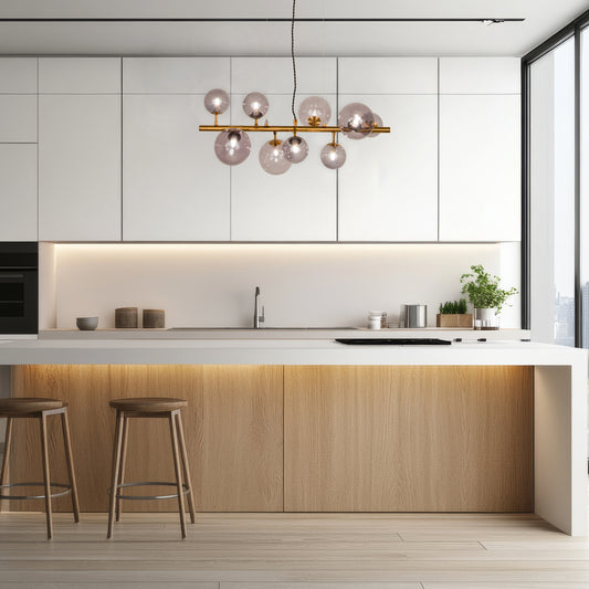 Molekyl 9-lys takpendel antikk/sotet