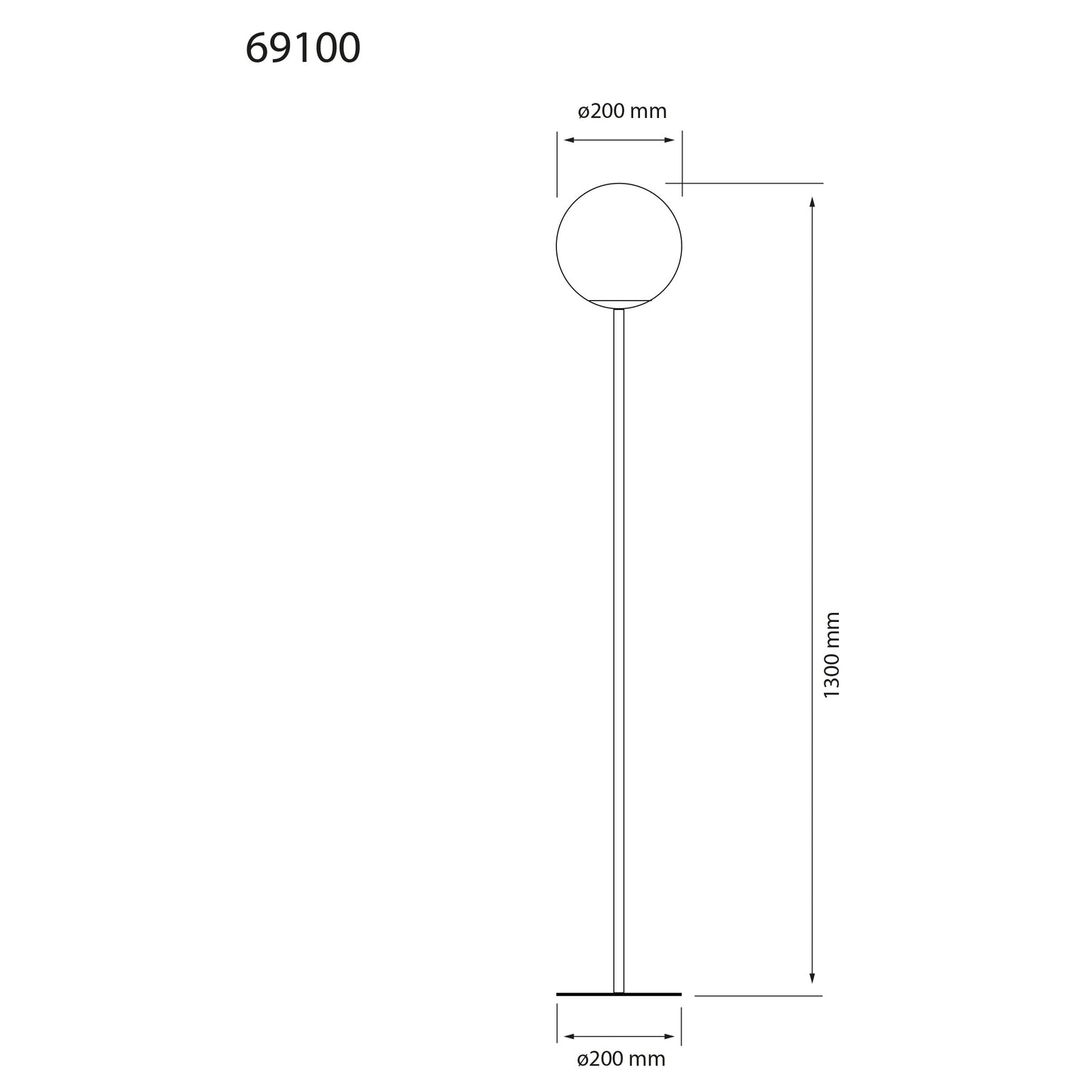 Molekyl gulvlampe tinn