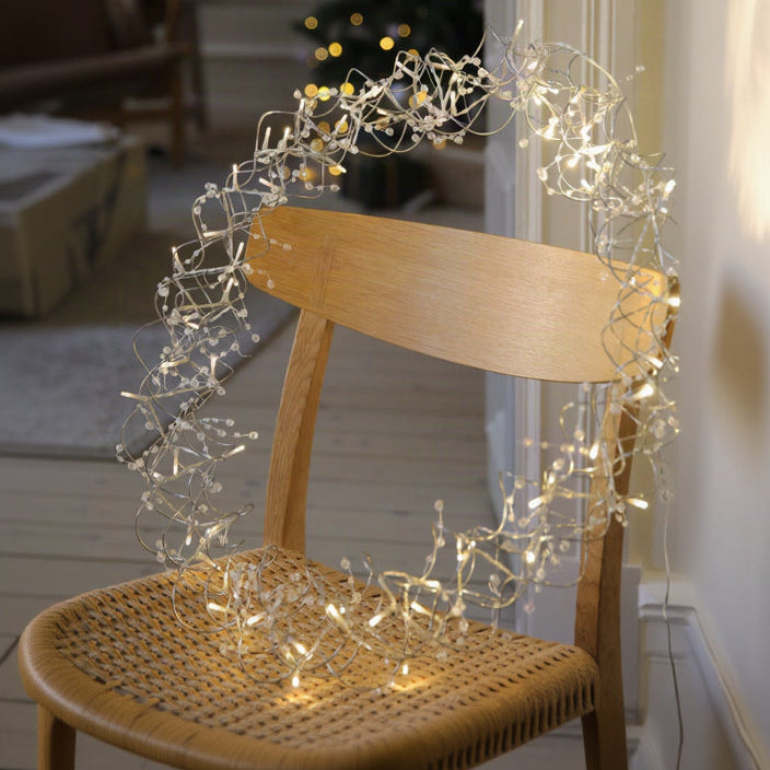 Luminis julepynt krans 60cm sølv