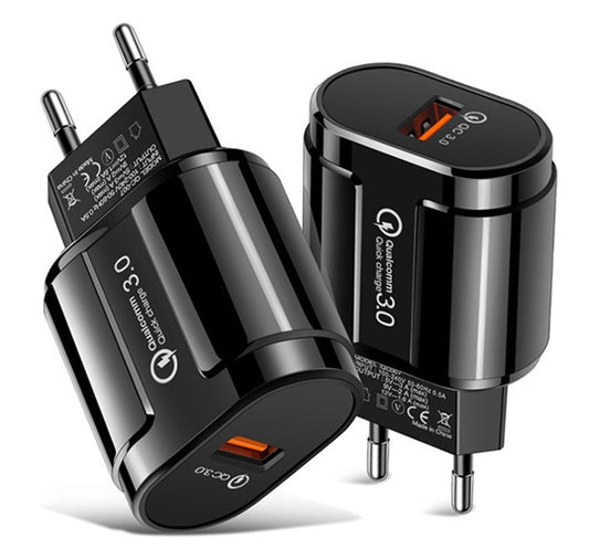 Strømadapter USB A sort