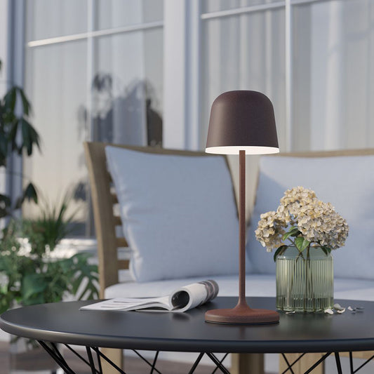 Mannera bordlampe oppladbar mokka