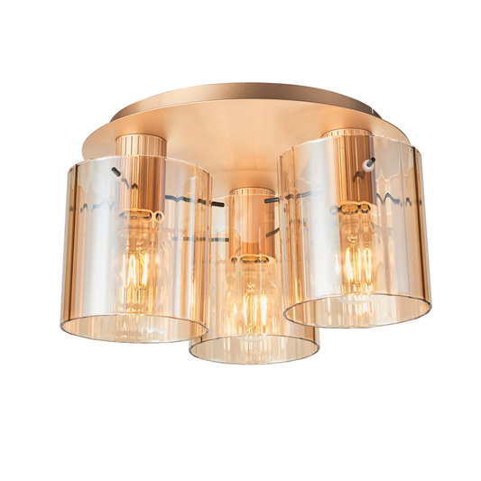 Kvarts takplafond Ø37 E27 gull/champagne