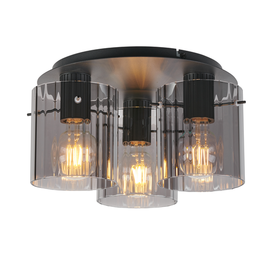 Kvarts takplafond Ø37 E27 sort/sotet