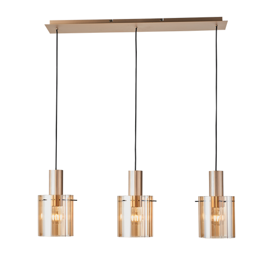 Kvarts taklampe E27 gull/champagne