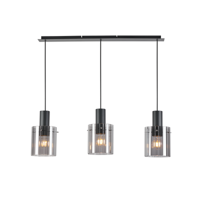Kvarts taklampe E27 sort/sotet