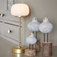 Nellie bordlampe oppladbar mess/opal