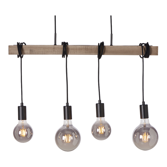 Luga 4-lys pendel grålasert