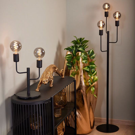 Tanum gulvlampe E27 sort