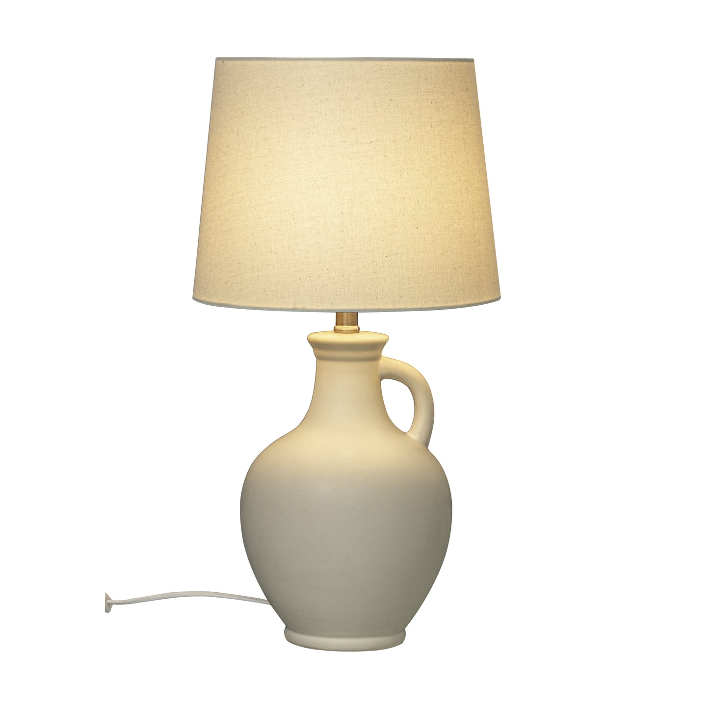 Athena bordlampe naturhvit m/skjerm