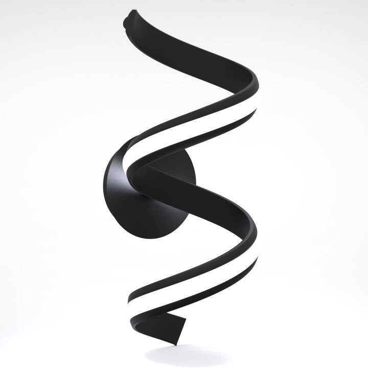 Bekk vegglampe sort m/dimmer