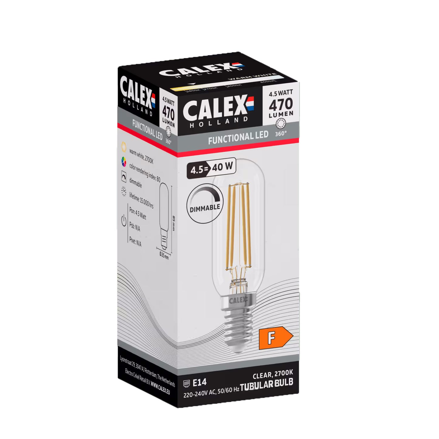Calex LED E14 viftepære 4.5w dimbar