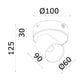 Calvi K1 tak/veggspot 8W sort/brun
