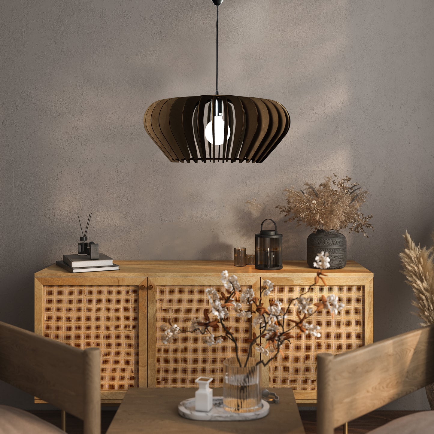 Calyps taklampe 10W Ø45cm brunbeis