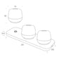 Cocoon bordlampe 3-pk 1.2W grå IP54