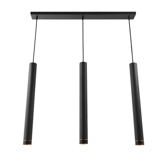 Lysgløtt takpendel 3-lys GU10 sort