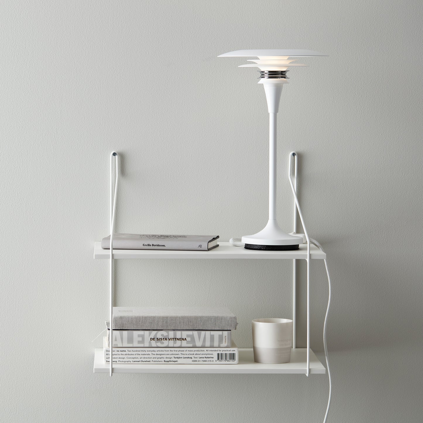 Diablo bordlampe Ø30cm hvit/krom