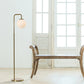 Elisa gulvlampe messing/opal