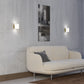 Evoke S vegglampe messing/opal IP44