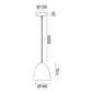 Fiola 160 takpendel 60W sort/gull