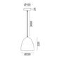 Fiola 220 takpendel 60W sort/gull