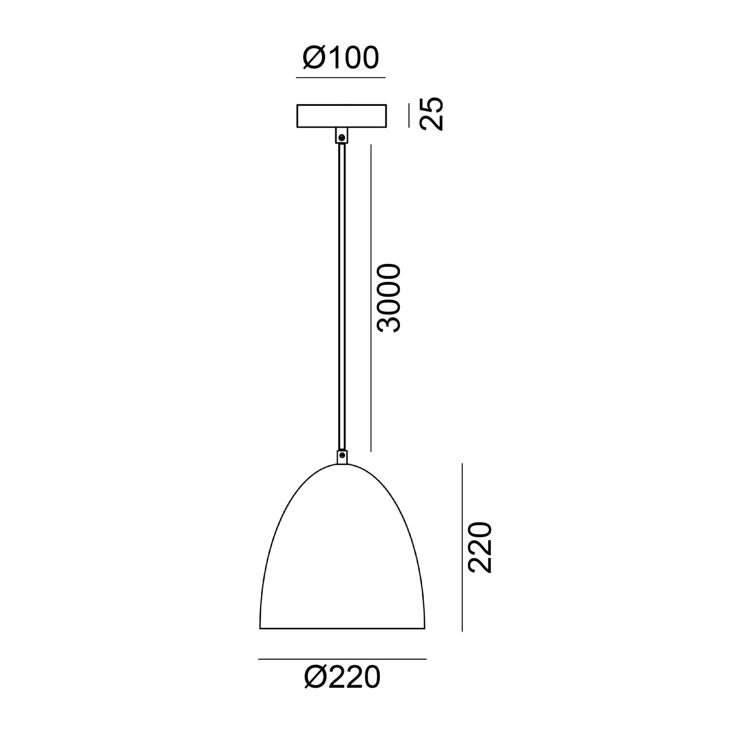 Fiola 220 takpendel 60W sort/gull