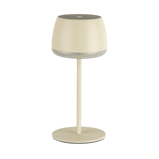 Gløtt bordlampe oppladbar solar matt hvit