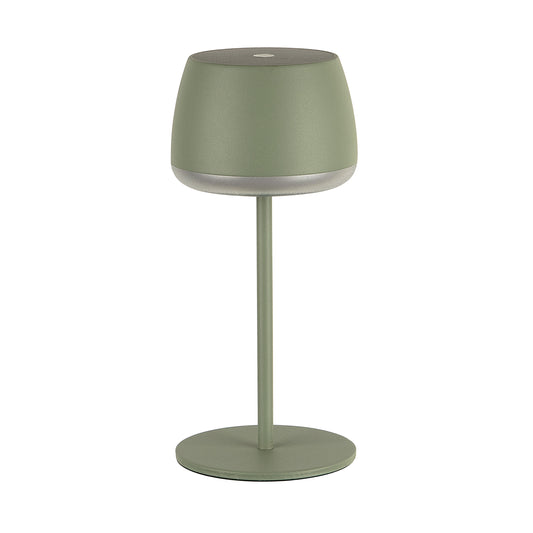 Gløtt bordlampe oppladbar solar matt grønn