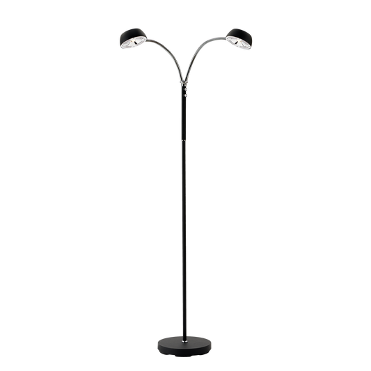 Jonas gulvlampe 2-lys LED sort
