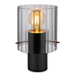 Kvarts bordlampe E27 sort/sotet