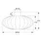 Mamsell takplafond Ø45cm grå