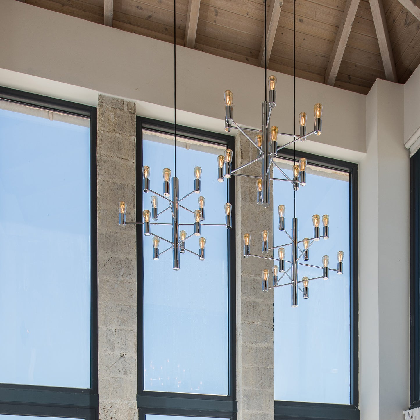 Manola 12-lys lysekrone krom