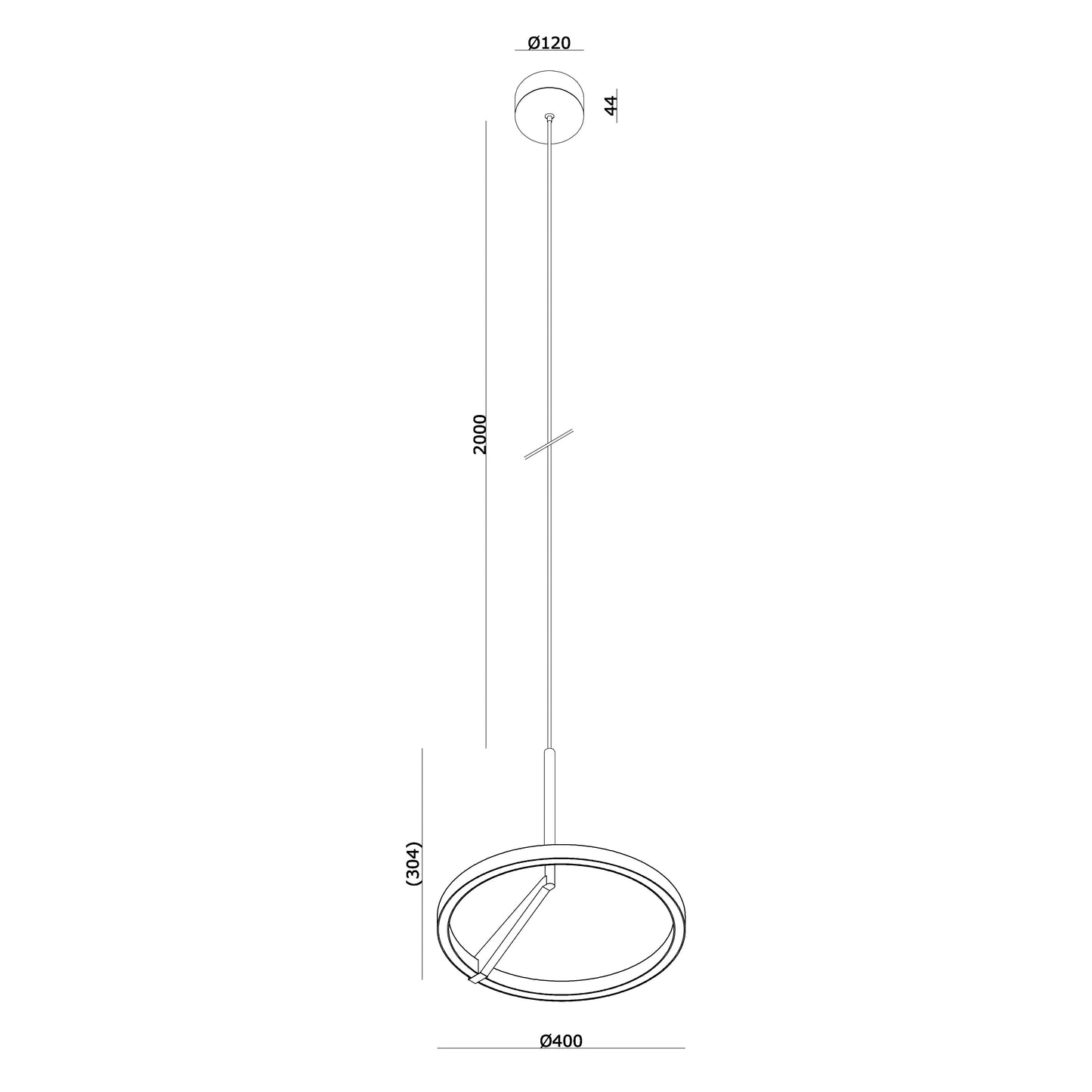 Mind LED takpendel Ø40cm sort