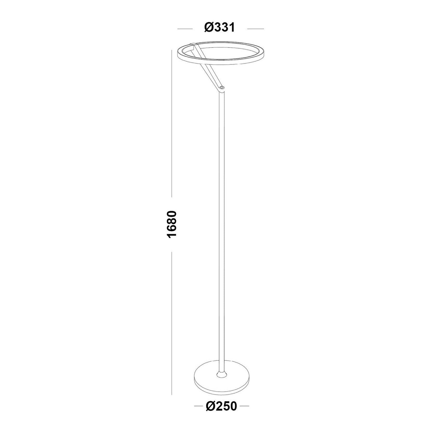 Mind LED gulvlampe 23.9W sort