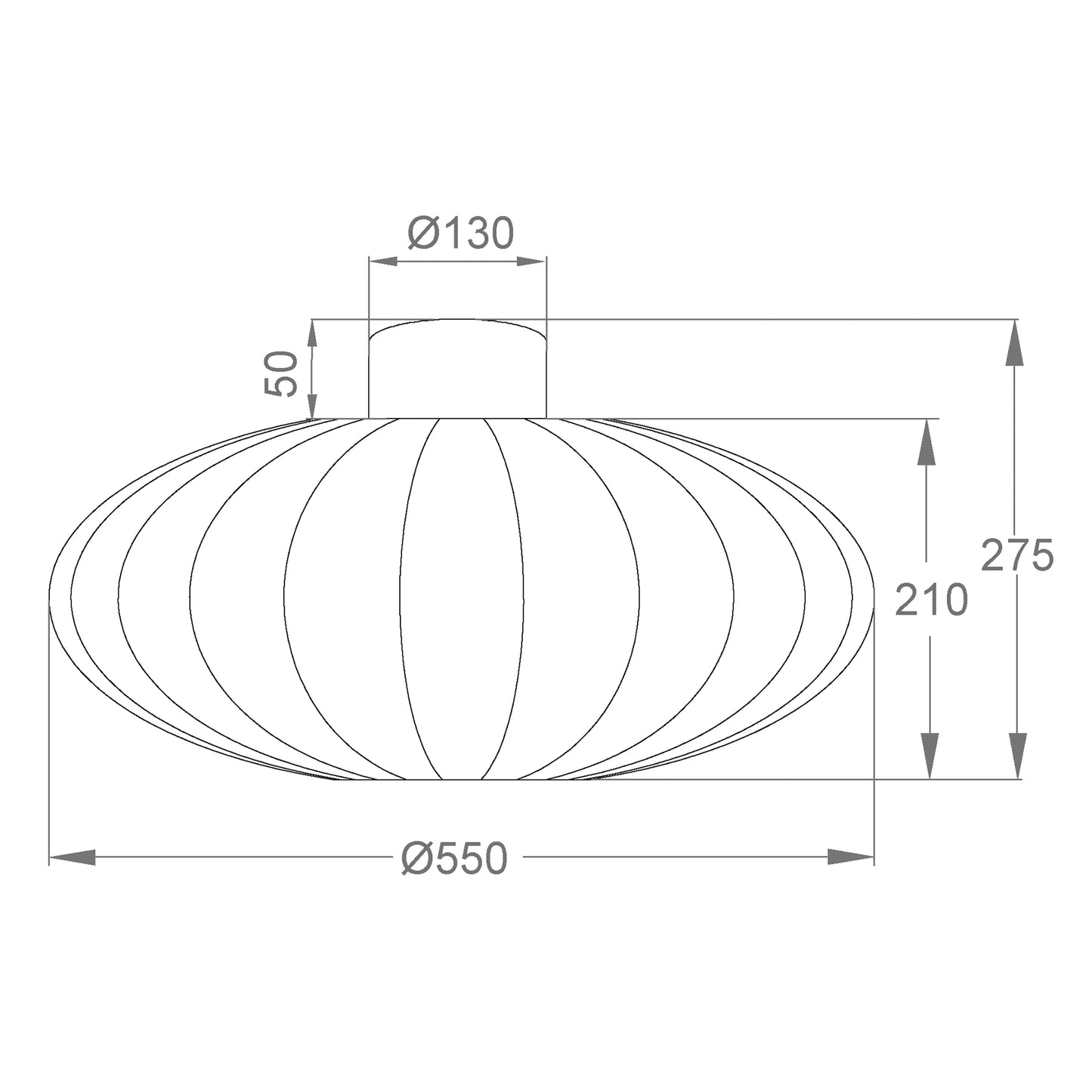 Noor takplafond 55cm hvit