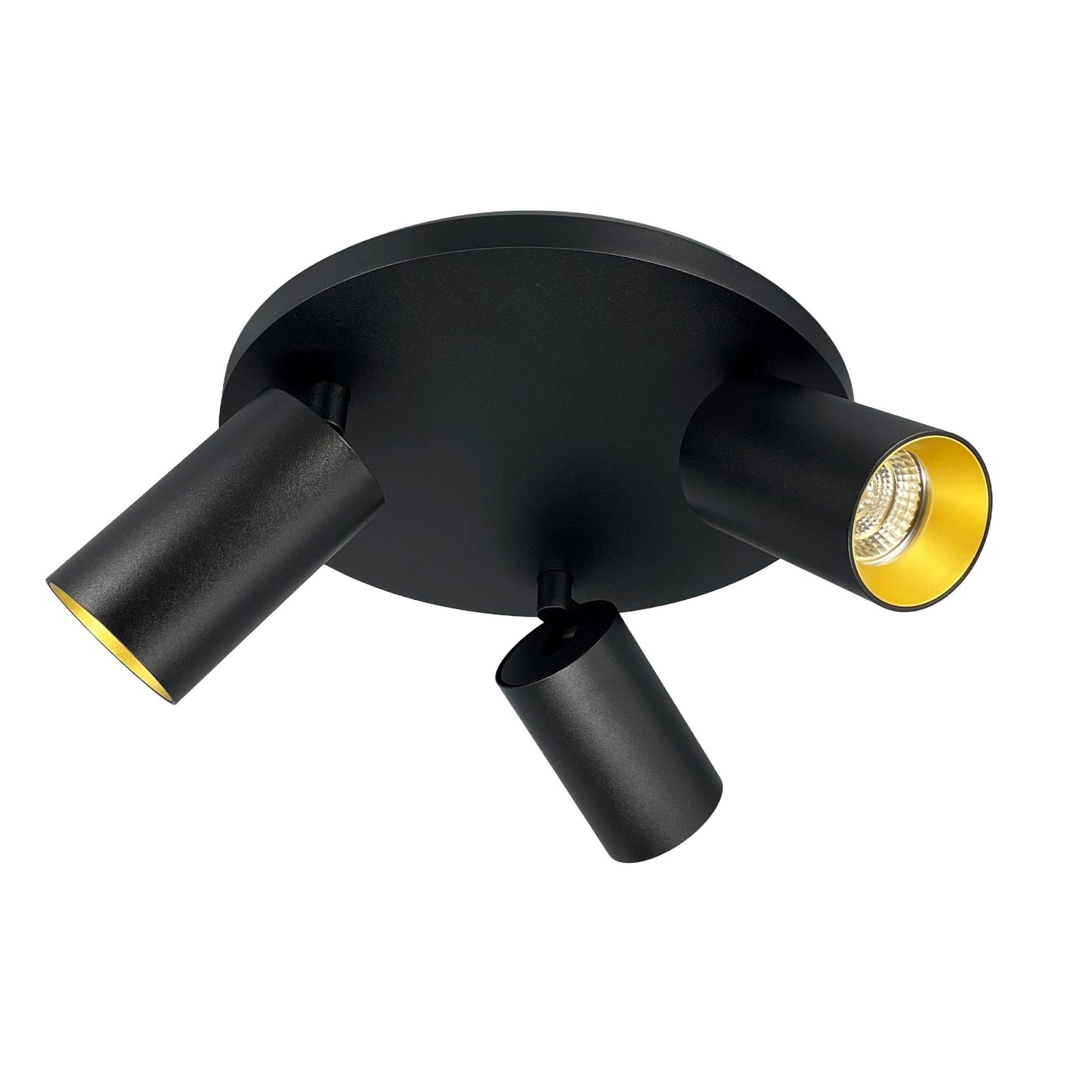 Oz R K3 takspot rondell sort/messing