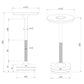 Pamir bordlampe oppladbar messing