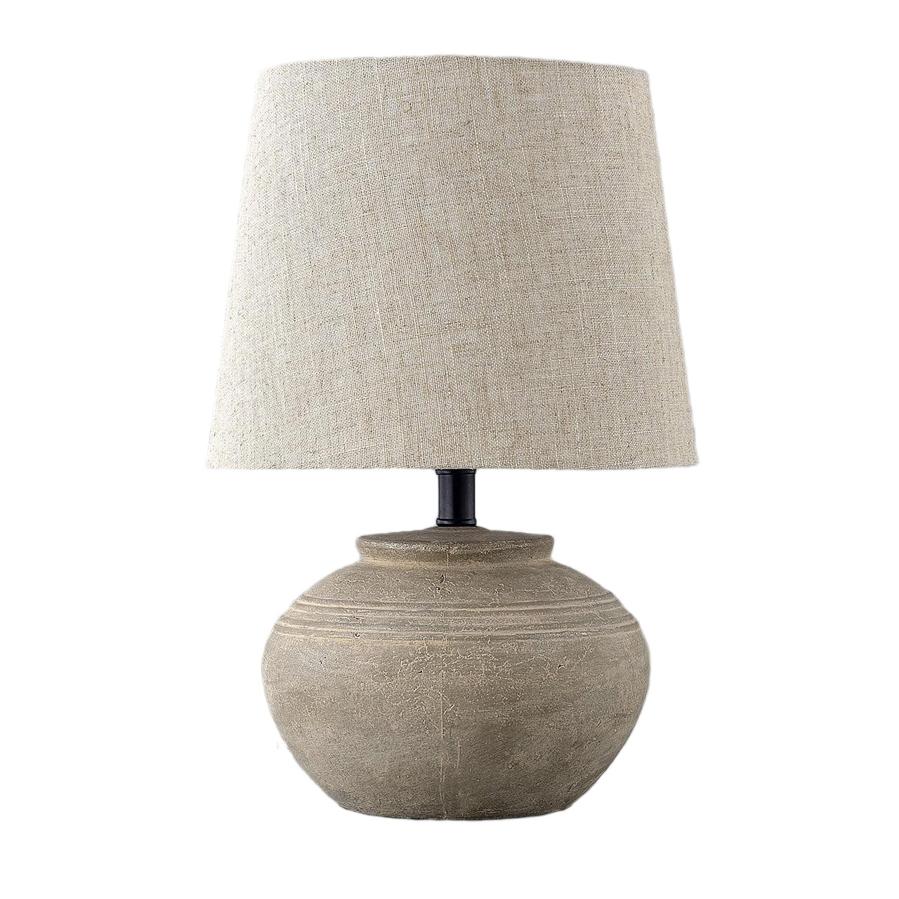 Amfora bordlampe grå m/skjerm