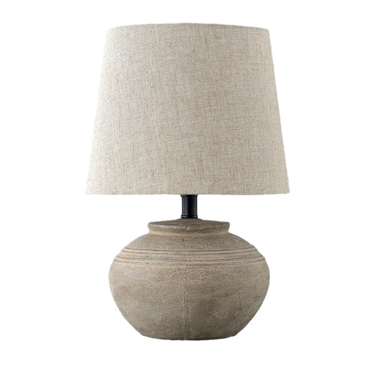 Amfora bordlampe grå m/skjerm