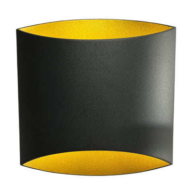 Shade X vegglampe 40W sort/messing