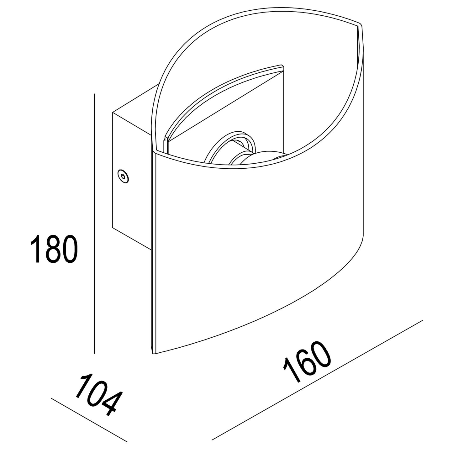Shade X vegglampe 40W sort/messing