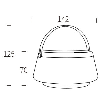 Solar Lantern oppladbar bordlampe grønn IP44