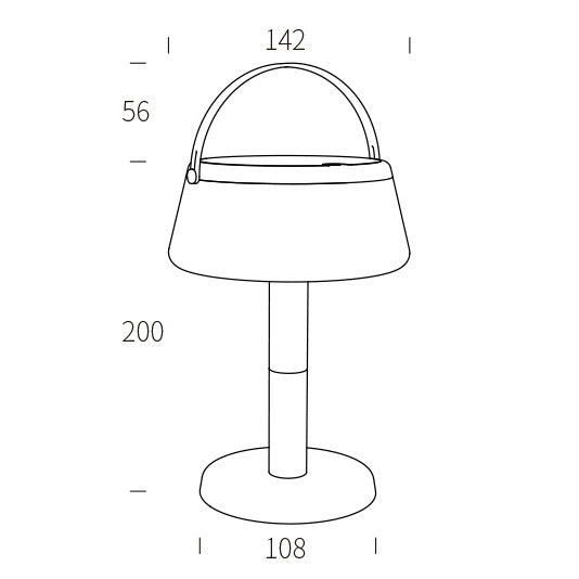 Solar Lantern oppladbar bordlampe grønn IP44