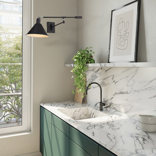 Tripoli vegglampe sort