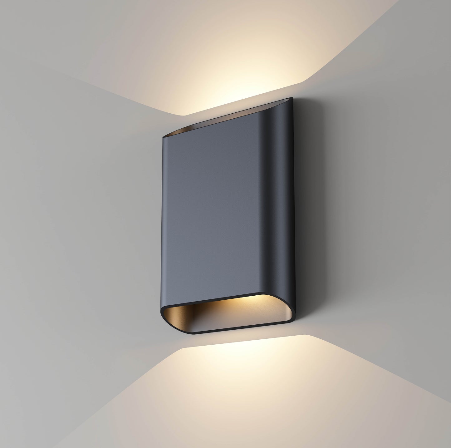 Trem K2 vegglampe sort IP65
