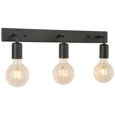 Eliott 3-lys vegglampe IP21 sort