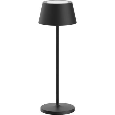 Iris bordlampe IP54 oppladbar sort