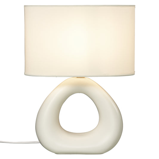 Leirmuni bordlampe naturhvit