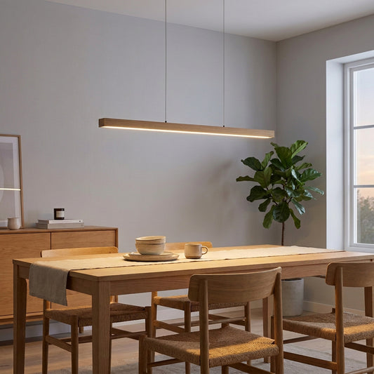 Linden takpendel 23W LED wood dimbar